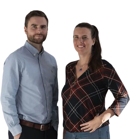 Stephanie en Niels, die de publicatiedossiers van dit platform opvolgen